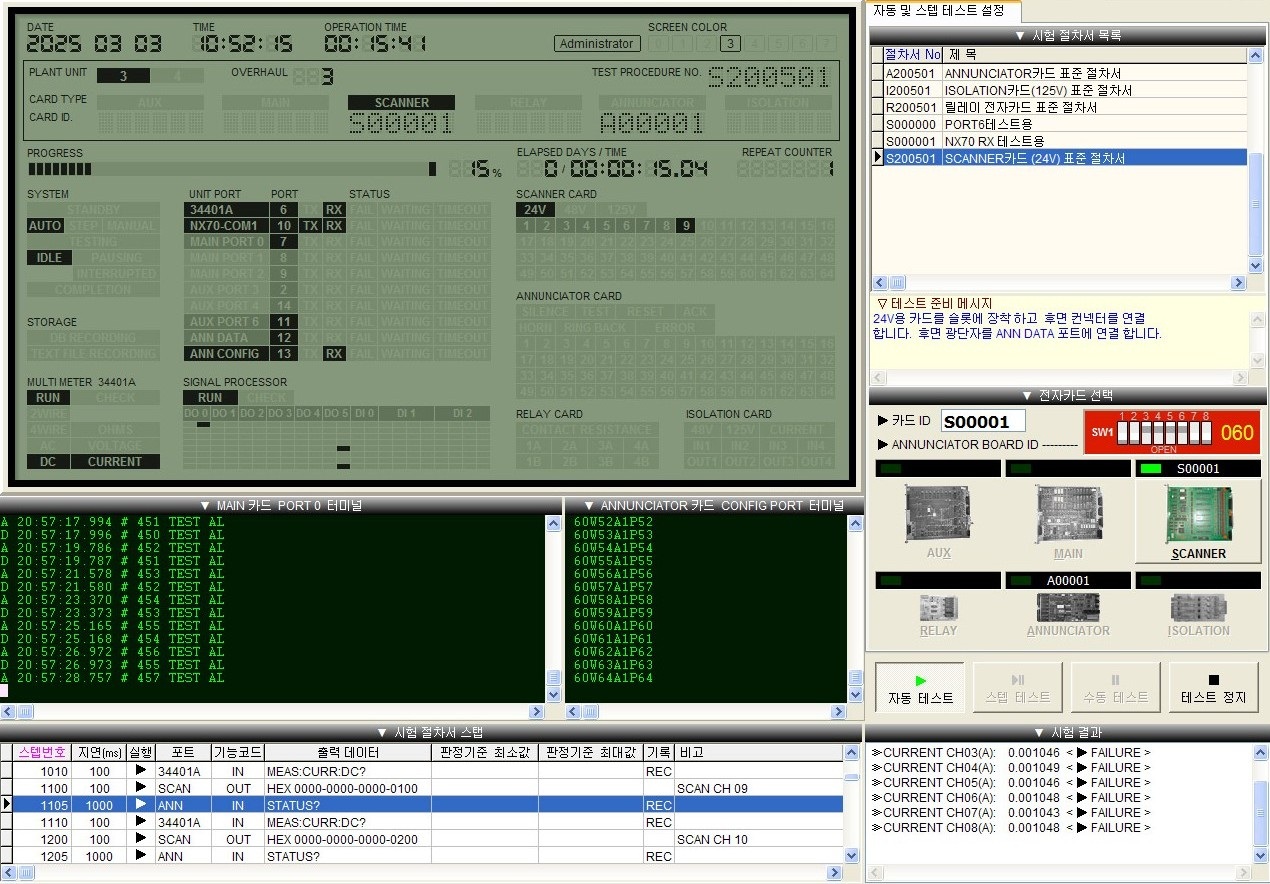 PCB Input/Output Functional Test Solution 화면